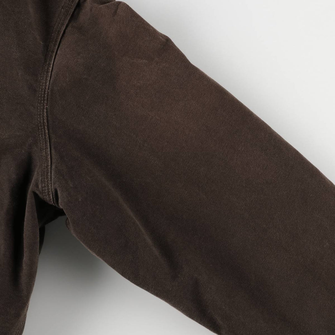 2000'S Carhartt Active Jacket, Padded Duck Full Zip Hoodie, Men's Size XL cotton brown type Vintage Second Hand