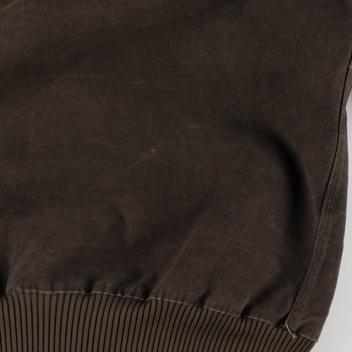 2000'S Carhartt Active Jacket, Padded Duck Full Zip Hoodie, Men's Size XL cotton brown type Vintage Second Hand