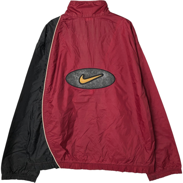 Vintage 90'S Nike NIKE Back Logo Nylon Jacket, Men's Size L Nylon burgundy type Vintage Second Hand