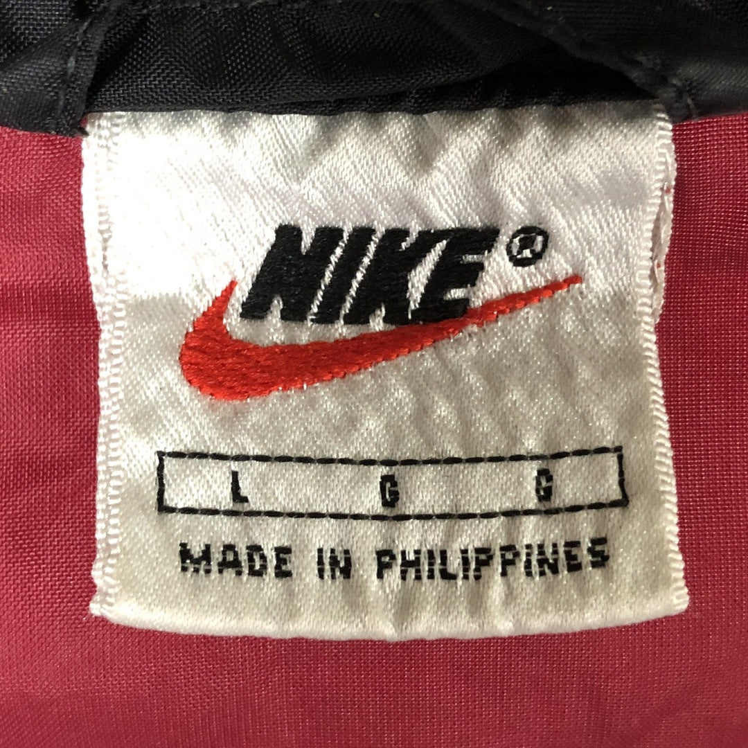 Vintage 90'S Nike NIKE Back Logo Nylon Jacket, Men's Size L Nylon burgundy type Vintage Second Hand