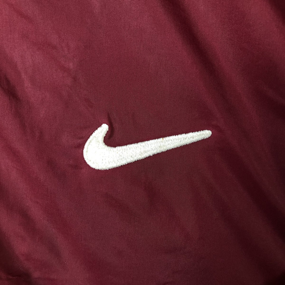 Vintage 90'S Nike NIKE Back Logo Nylon Jacket, Men's Size L Nylon burgundy type Vintage Second Hand