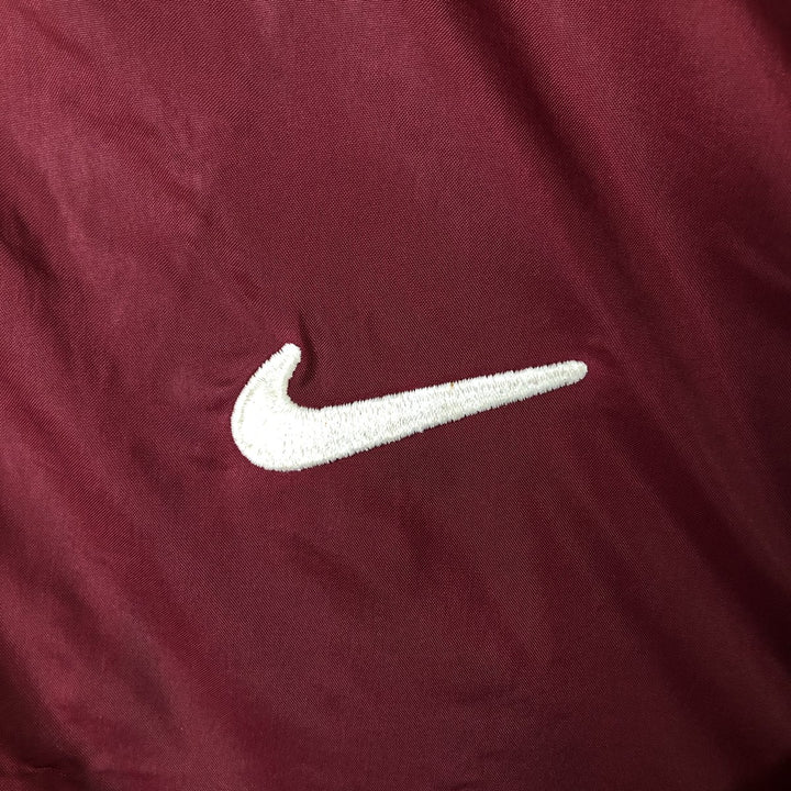 Vintage 90'S Nike NIKE Back Logo Nylon Jacket, Men's Size L Nylon burgundy type Vintage Second Hand