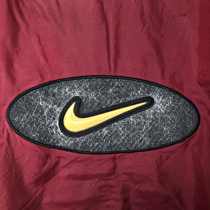 Vintage 90'S Nike NIKE Back Logo Nylon Jacket, Men's Size L Nylon burgundy type Vintage Second Hand