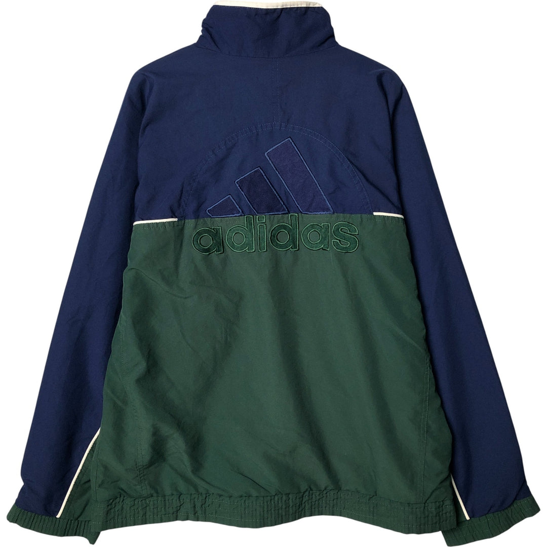Vintage 90s-00'S Adidas back logo windbreaker, men's size small polyester Green type dark green Vintage Second Hand