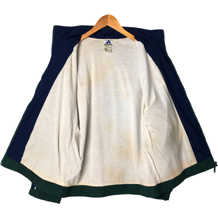 Vintage 90s-00'S Adidas back logo windbreaker, men's size small polyester Green type dark green Vintage Second Hand