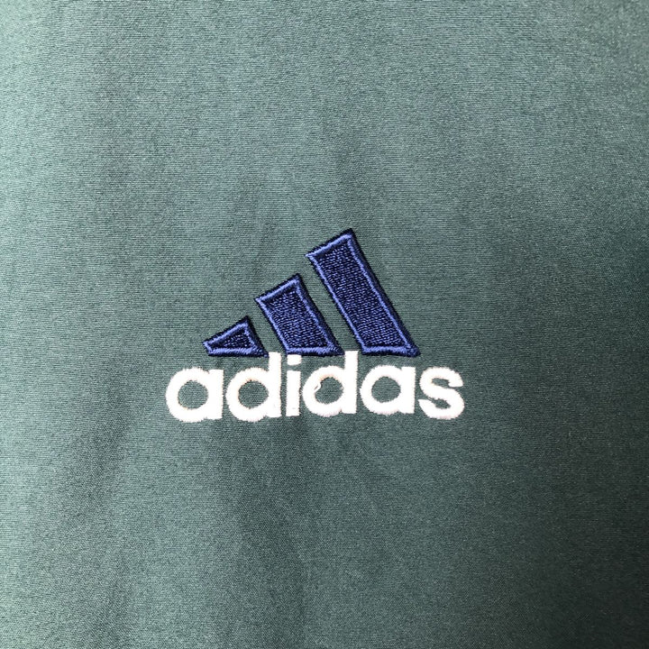 Vintage 90s-00'S Adidas back logo windbreaker, men's size small polyester Green type dark green Vintage Second Hand