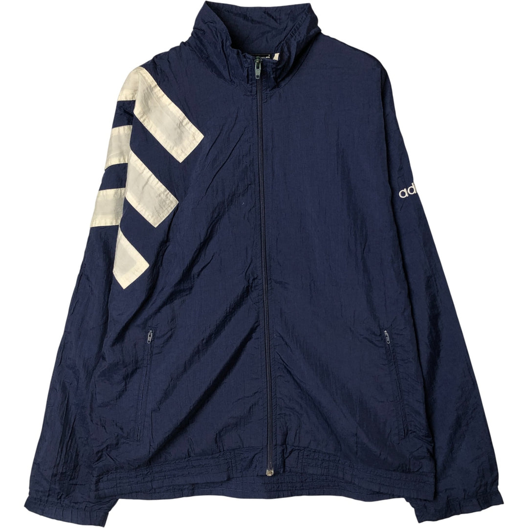 Vintage 80s-90'S Adidas nylon jacket, men's size M Nylon navy blue type Vintage Second Hand