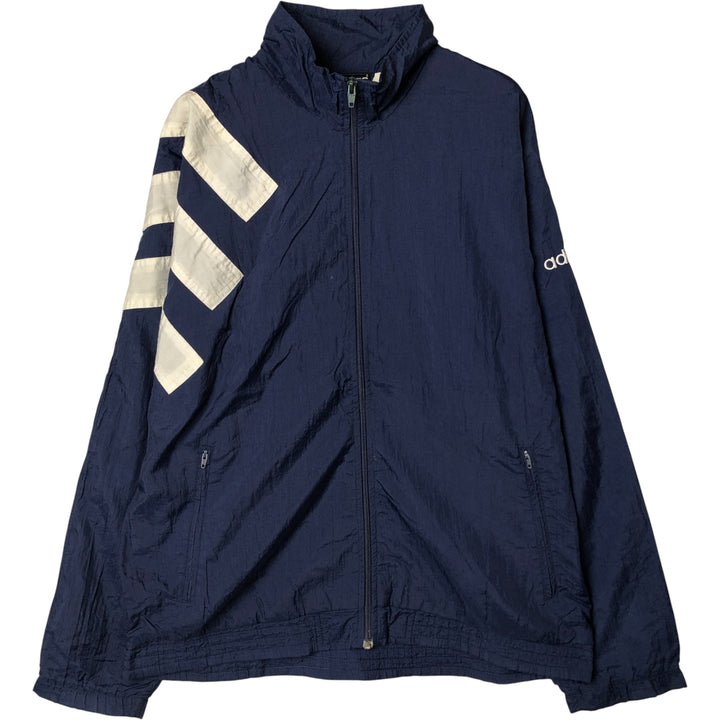Vintage 80s-90'S Adidas nylon jacket, men's size M Nylon navy blue type Vintage Second Hand