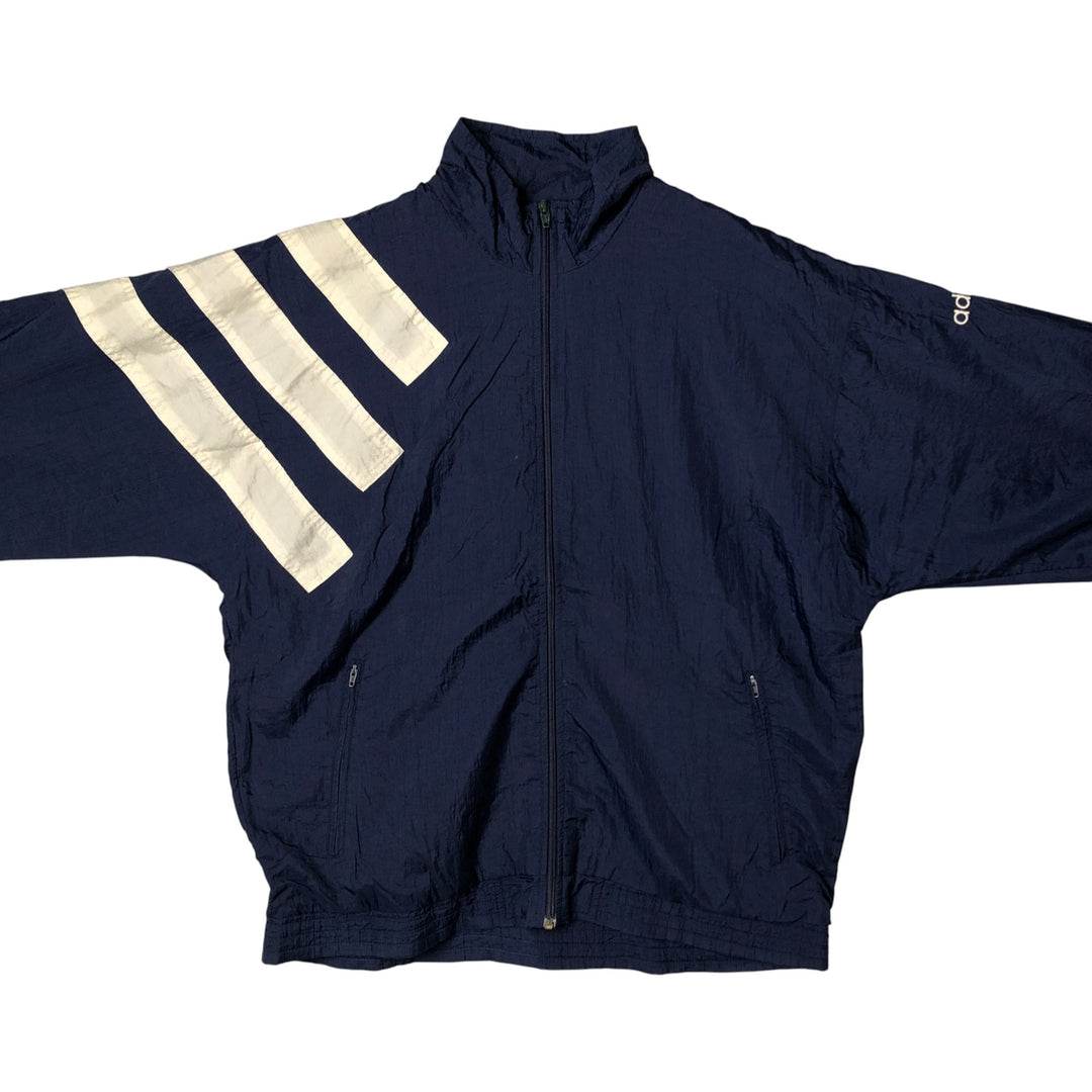 Vintage 80s-90'S Adidas nylon jacket, men's size M Nylon navy blue type Vintage Second Hand