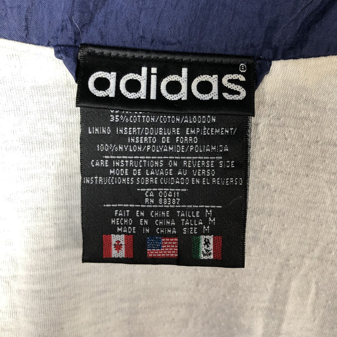 Vintage 80s-90'S Adidas nylon jacket, men's size M Nylon navy blue type Vintage Second Hand