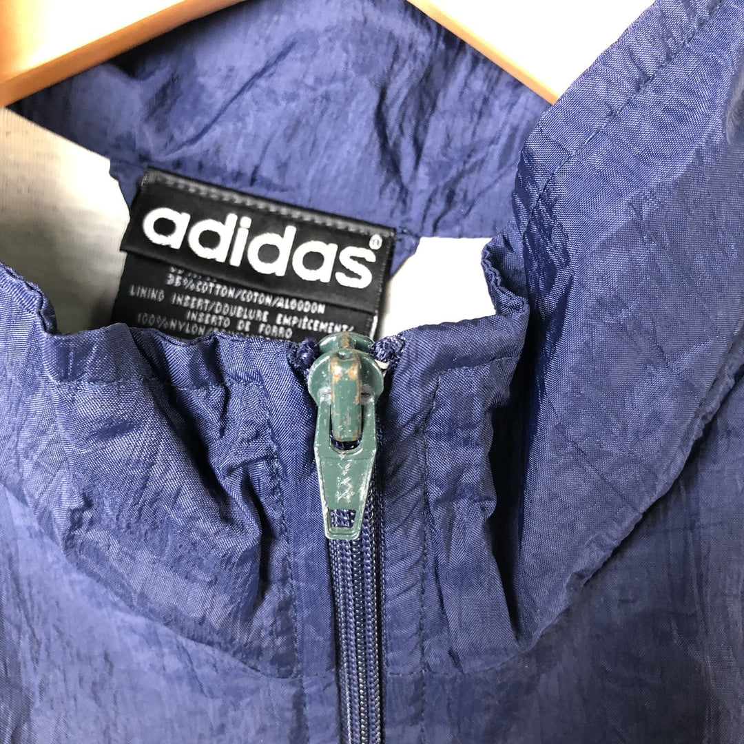 Vintage 80s-90'S Adidas nylon jacket, men's size M Nylon navy blue type Vintage Second Hand