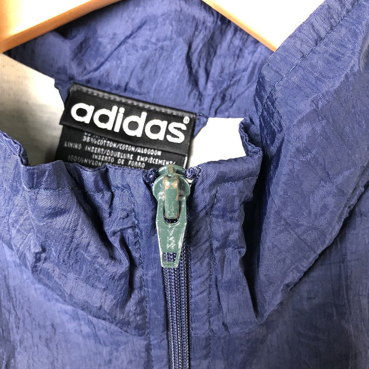 Vintage 80s-90'S Adidas nylon jacket, men's size M Nylon navy blue type Vintage Second Hand