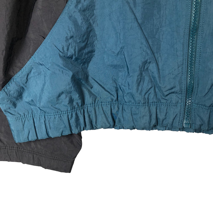 Vintage 90s-00'S Adidas nylon jacket with back logo, size L, men's unclear Green type dark green Vintage Second Hand