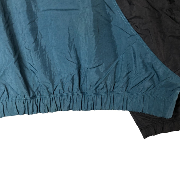 Vintage 90s-00'S Adidas nylon jacket with back logo, size L, men's unclear Green type dark green Vintage Second Hand