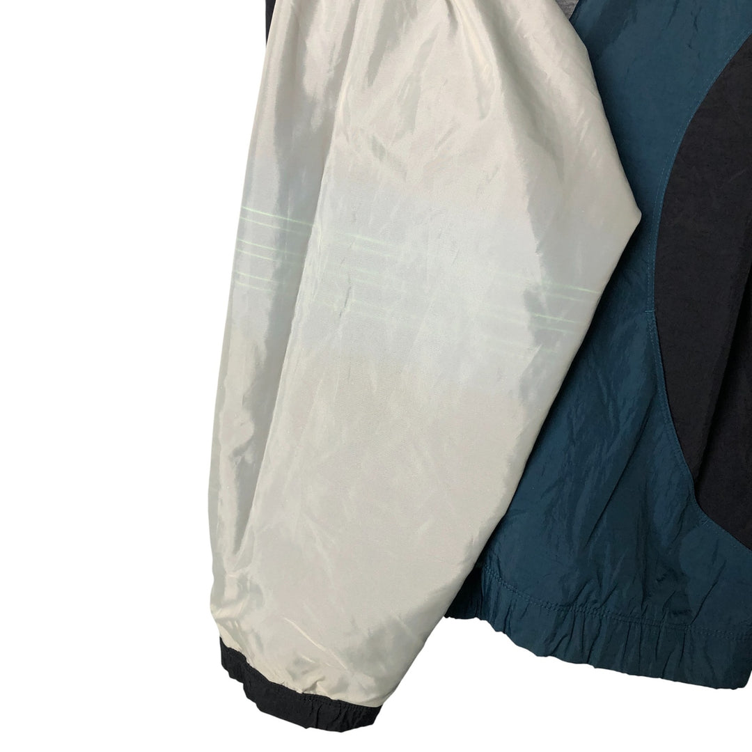 Vintage 90s-00'S Adidas nylon jacket with back logo, size L, men's unclear Green type dark green Vintage Second Hand