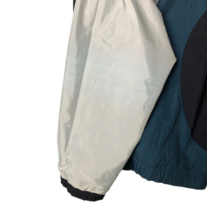 Vintage 90s-00'S Adidas nylon jacket with back logo, size L, men's unclear Green type dark green Vintage Second Hand