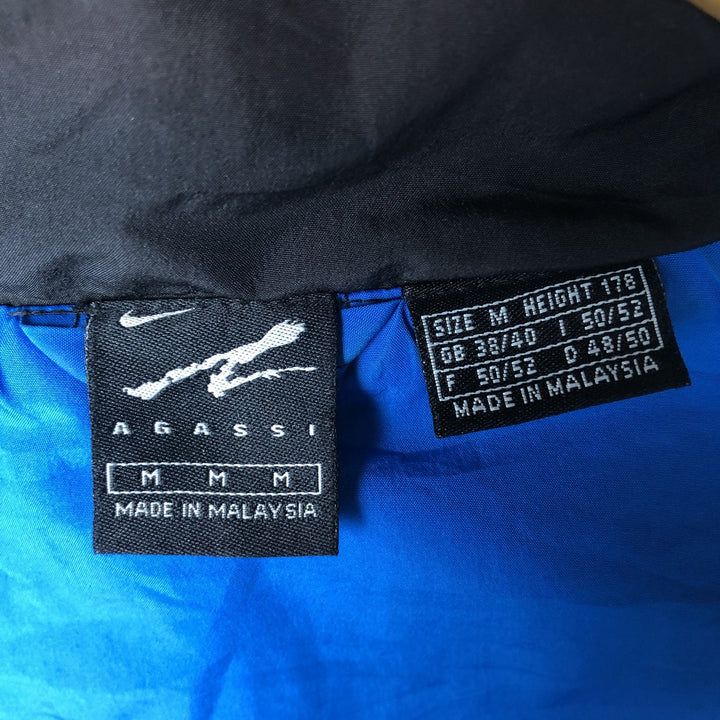 90'S Nike Agassi 2-Way Windbreaker, Men's Size Medium polyester blue type Vintage Second Hand