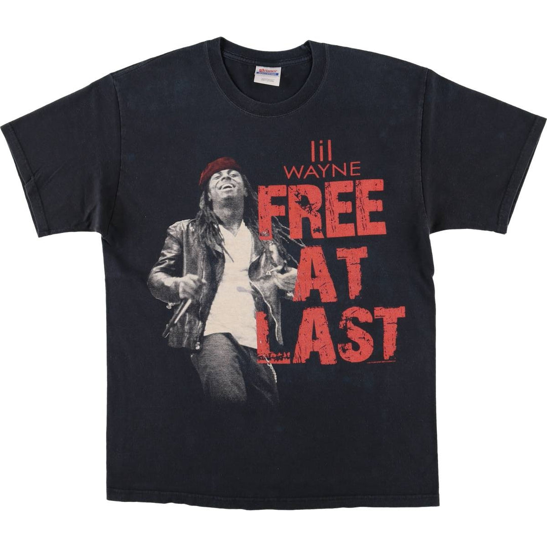 Hanes Lil Wayne Rap T-Shirt, Men's Size L cotton black type Vintage Second Hand