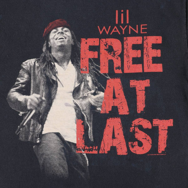 Hanes Lil Wayne Rap T-Shirt, Men's Size L cotton black type Vintage Second Hand