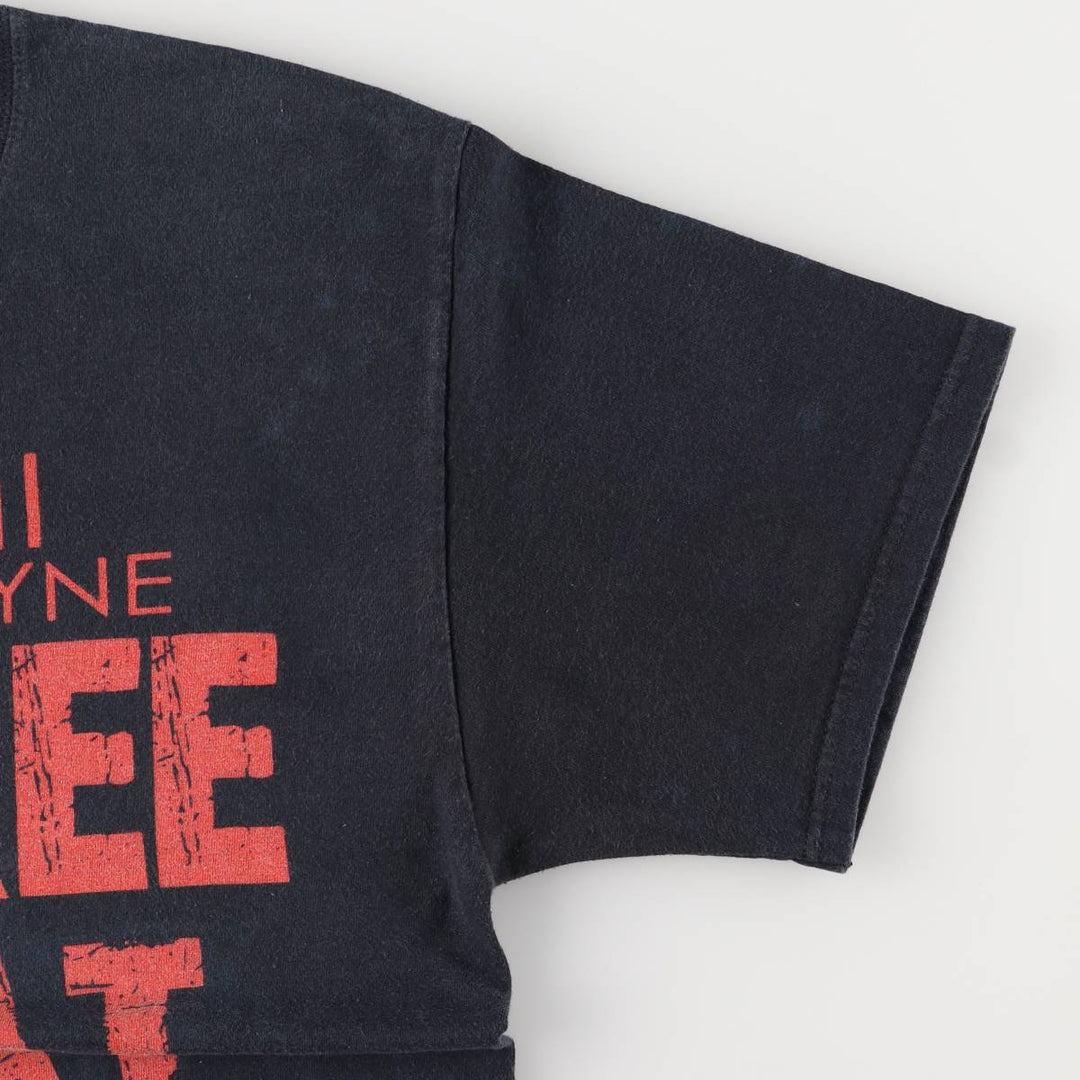 Hanes Lil Wayne Rap T-Shirt, Men's Size L cotton black type Vintage Second Hand