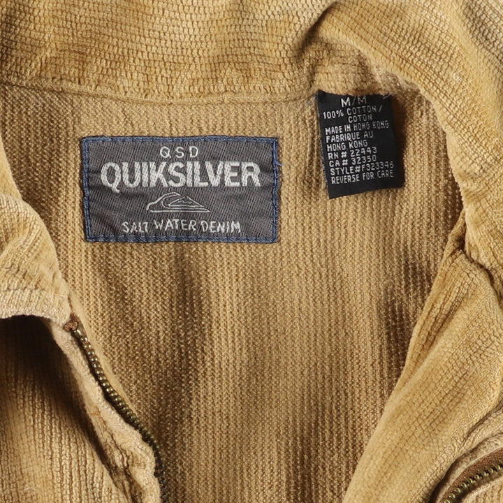 QUIKSILVER SALT WATER DENIM Cotton Jacket, Men's Size M cotton Beige type Vintage Second Hand