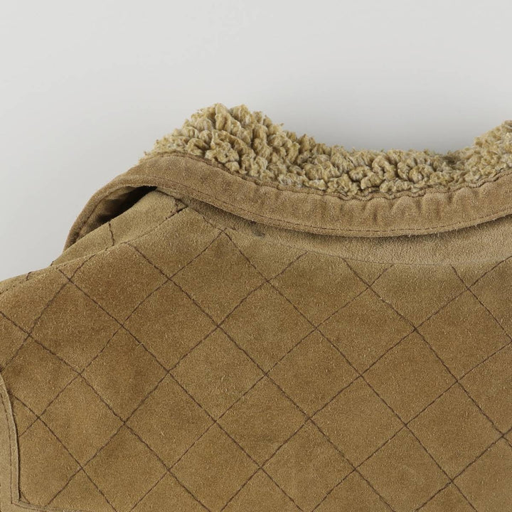 Vintage 1980'S Lee STORM RIDER suede lunch coat, half coat, made in the USA, size L, men's others Khaki type beige Vintage Second Hand