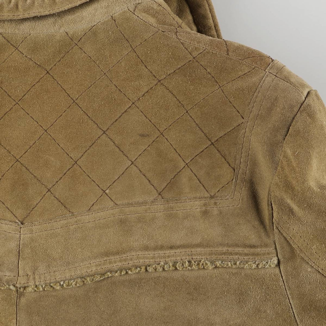 Vintage 1980'S Lee STORM RIDER suede lunch coat, half coat, made in the USA, size L, men's others Khaki type beige Vintage Second Hand