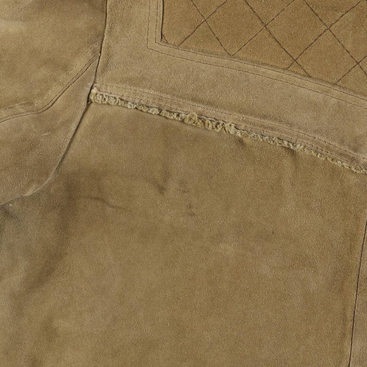 Vintage 1980'S Lee STORM RIDER suede lunch coat, half coat, made in the USA, size L, men's others Khaki type beige Vintage Second Hand