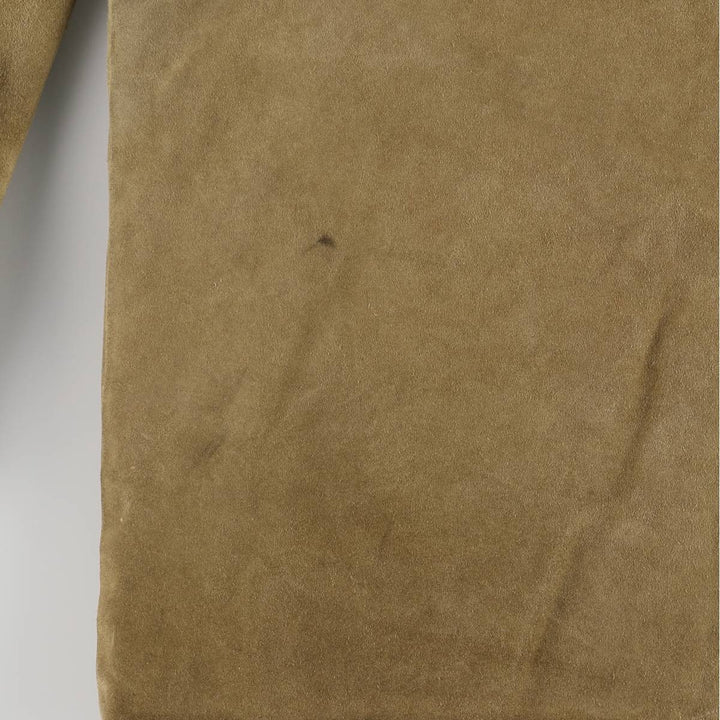 Vintage 1980'S Lee STORM RIDER suede lunch coat, half coat, made in the USA, size L, men's others Khaki type beige Vintage Second Hand