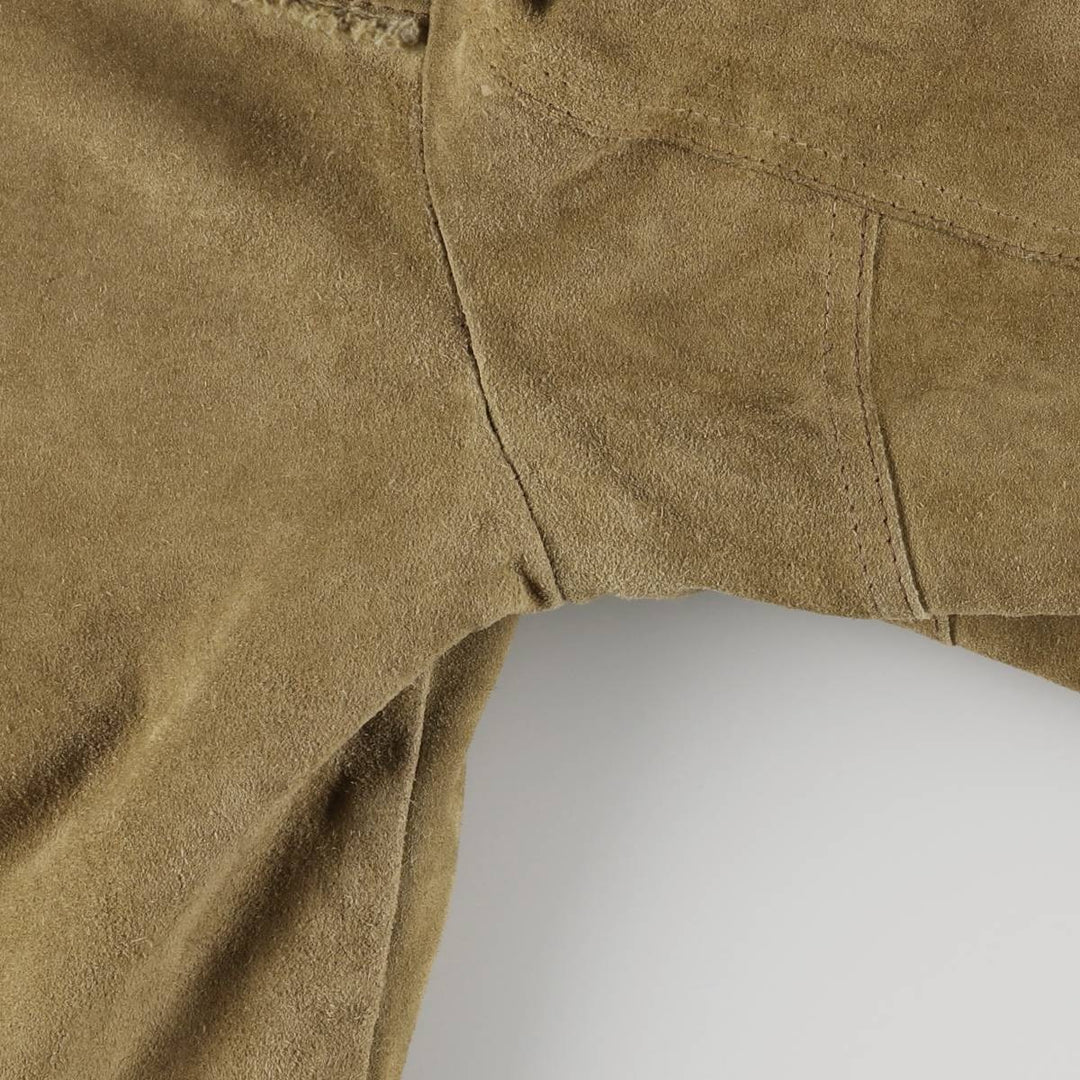 Vintage 1980'S Lee STORM RIDER suede lunch coat, half coat, made in the USA, size L, men's others Khaki type beige Vintage Second Hand