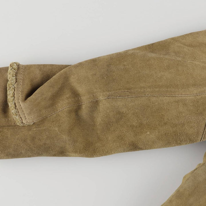 Vintage 1980'S Lee STORM RIDER suede lunch coat, half coat, made in the USA, size L, men's others Khaki type beige Vintage Second Hand