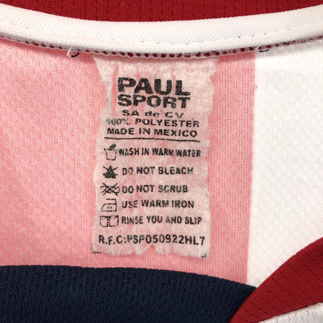 PAULSPORT Mesh Soccer Jersey Game Shirt, Men's Size L polyester red type Vintage Second Hand
