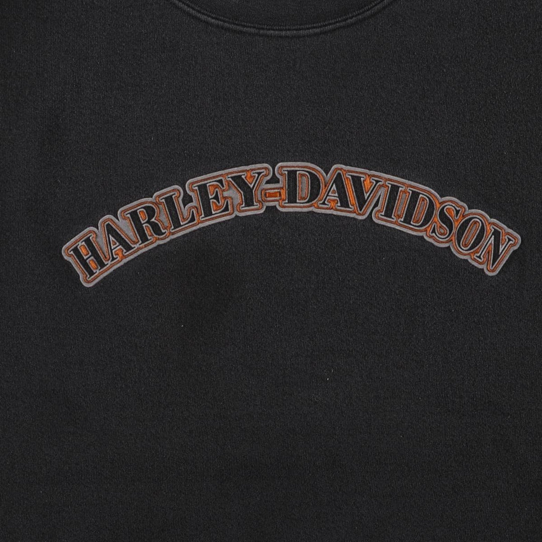 2000'S Harley-Davidson glitter advertising sweatshirt, men's size XL unclear black type Vintage Second Hand