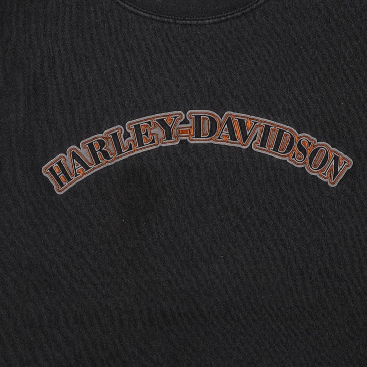 2000'S Harley-Davidson glitter advertising sweatshirt, men's size XL unclear black type Vintage Second Hand