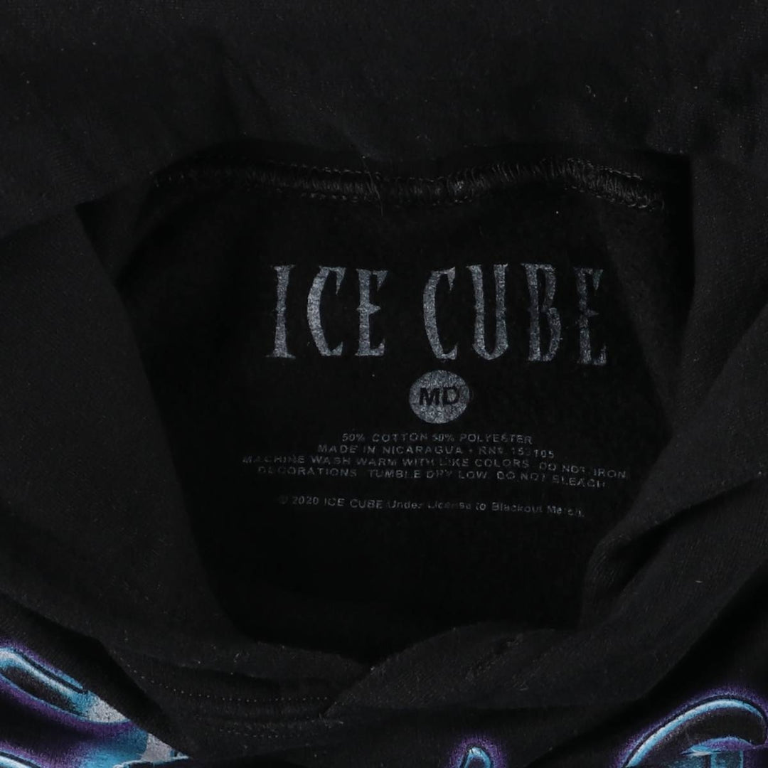 ICE CUBE Band Sweatshirt Pullover Hoodie, Men's Size M cotton black type Vintage Second Hand