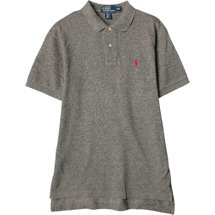 Ralph Lauren POLO by Ralph Lauren short sleeve polo shirt, men's size M cotton Charcoal Vintage Second Hand