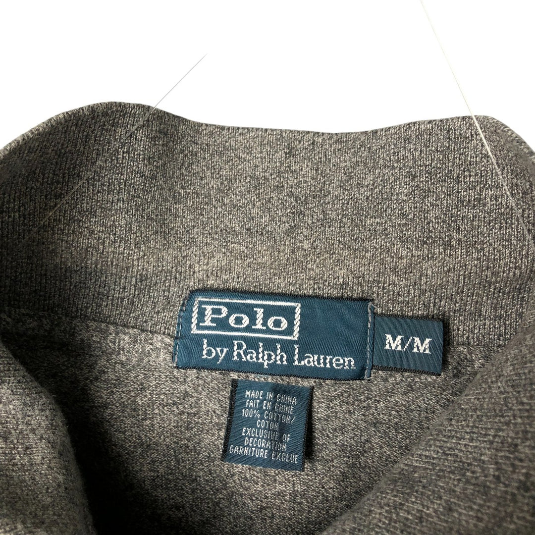 Ralph Lauren POLO by Ralph Lauren short sleeve polo shirt, men's size M cotton Charcoal Vintage Second Hand