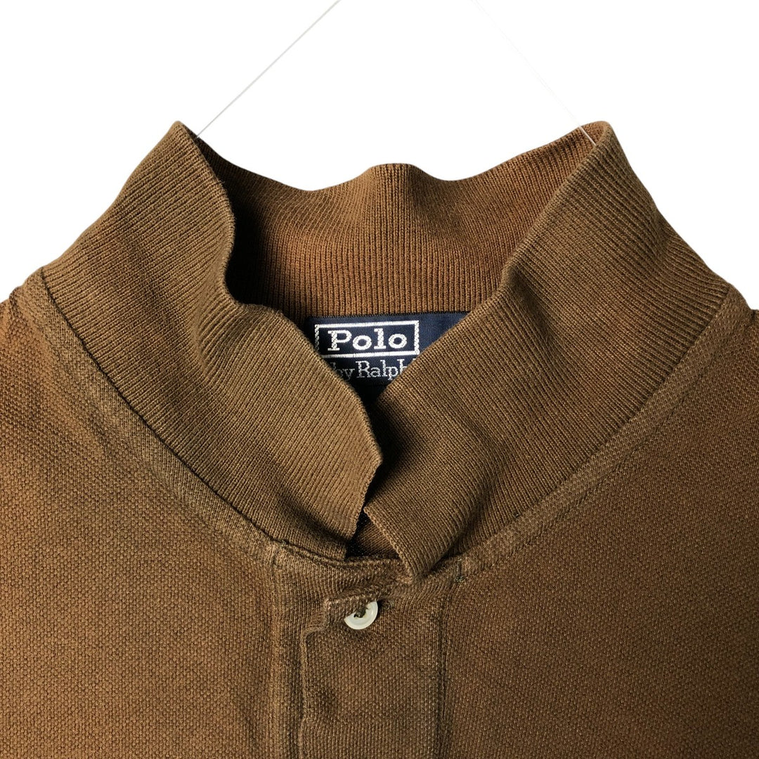 Ralph Lauren POLO by Ralph Lauren short sleeve polo shirt, men's size L cotton brown type Vintage Second Hand