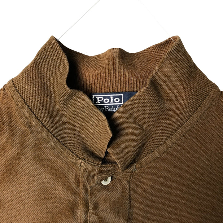 Ralph Lauren POLO by Ralph Lauren short sleeve polo shirt, men's size L cotton brown type Vintage Second Hand