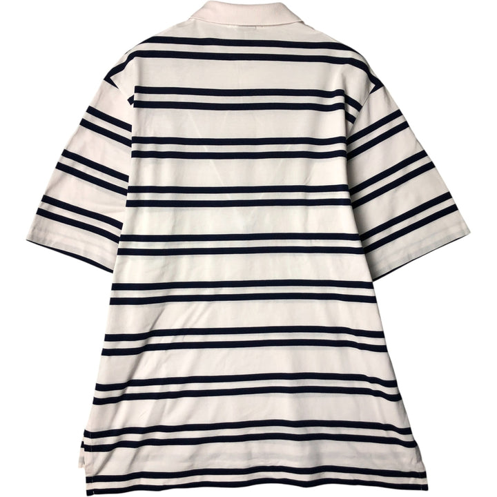 Ralph Lauren POLO by Ralph Lauren short sleeve striped polo shirt, men's size L Pima Cotton white type Vintage Second Hand