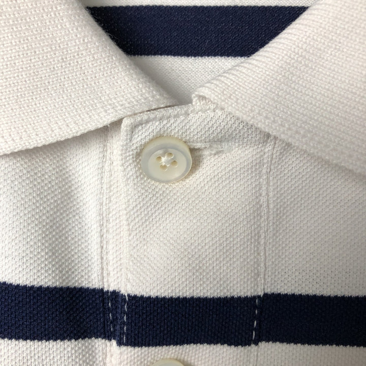 Ralph Lauren POLO by Ralph Lauren short sleeve striped polo shirt, men's size L Pima Cotton white type Vintage Second Hand