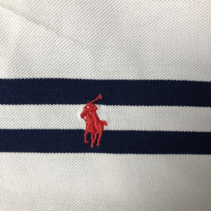 Ralph Lauren POLO by Ralph Lauren short sleeve striped polo shirt, men's size L Pima Cotton white type Vintage Second Hand