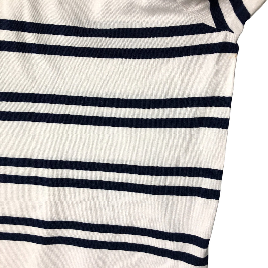Ralph Lauren POLO by Ralph Lauren short sleeve striped polo shirt, men's size L Pima Cotton white type Vintage Second Hand