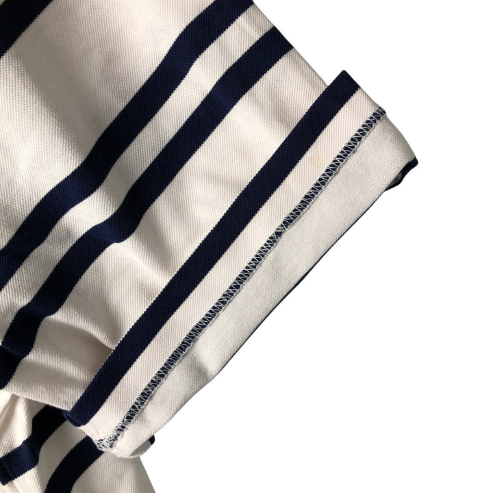 Ralph Lauren POLO by Ralph Lauren short sleeve striped polo shirt, men's size L Pima Cotton white type Vintage Second Hand