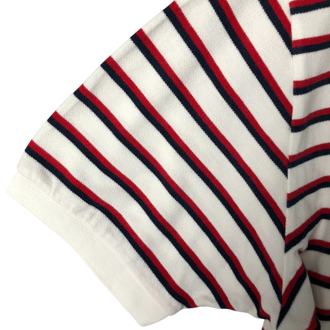 Ralph Lauren POLO by Ralph Lauren short sleeve striped polo shirt, men's XL size cotton white type Vintage Second Hand