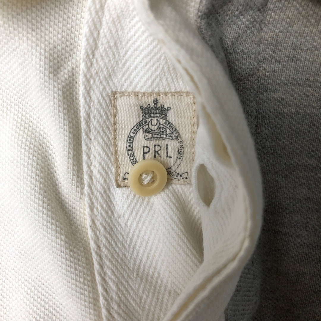 Ralph Lauren POLO by Ralph Lauren Crazy Pattern Short Sleeve Polo Shirt, Men's Size L cotton pale white type Vintage Second Hand
