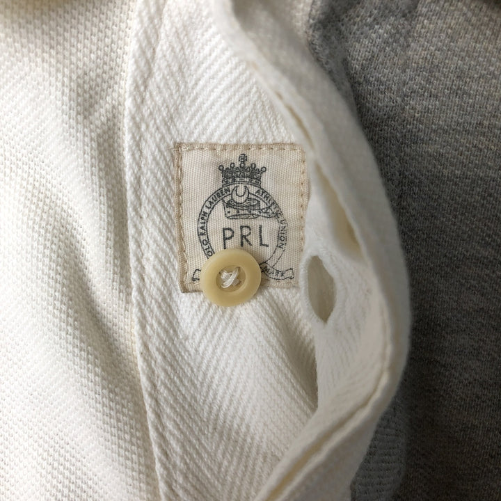 Ralph Lauren POLO by Ralph Lauren Crazy Pattern Short Sleeve Polo Shirt, Men's Size L cotton pale white type Vintage Second Hand