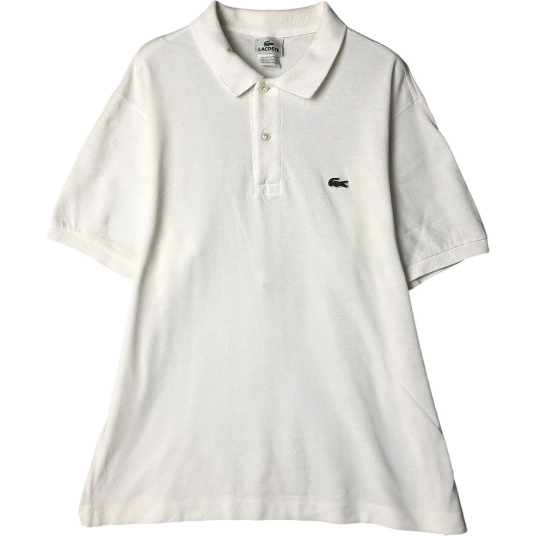 Lacoste LACOSTE French design short sleeve polo shirt size 5, men's L size cotton pale white type Vintage Second Hand