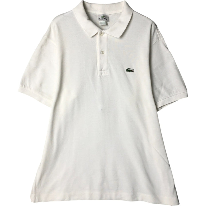 Lacoste LACOSTE French design short sleeve polo shirt size 5, men's L size cotton pale white type Vintage Second Hand