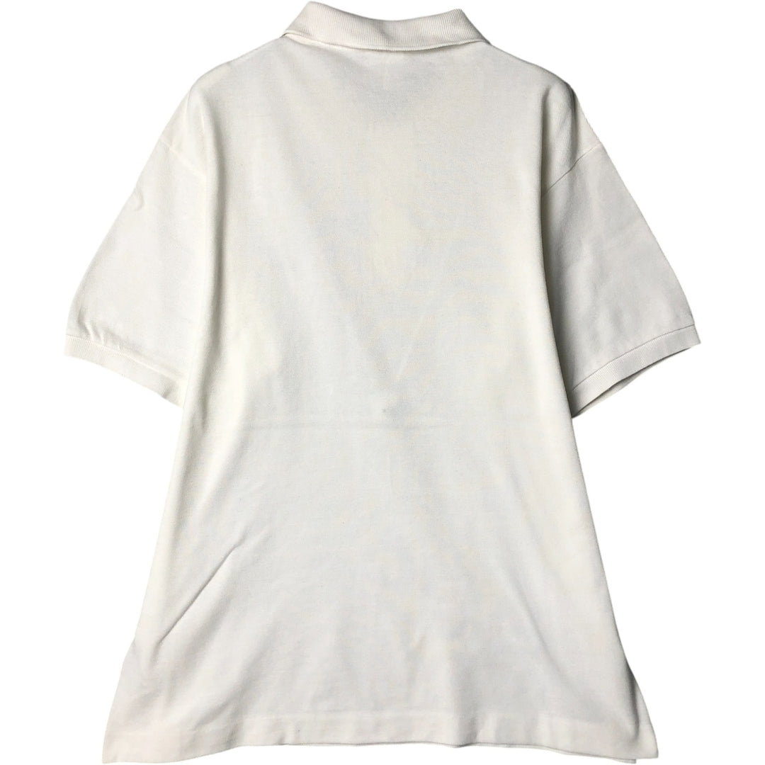 Lacoste LACOSTE French design short sleeve polo shirt size 5, men's L size cotton pale white type Vintage Second Hand